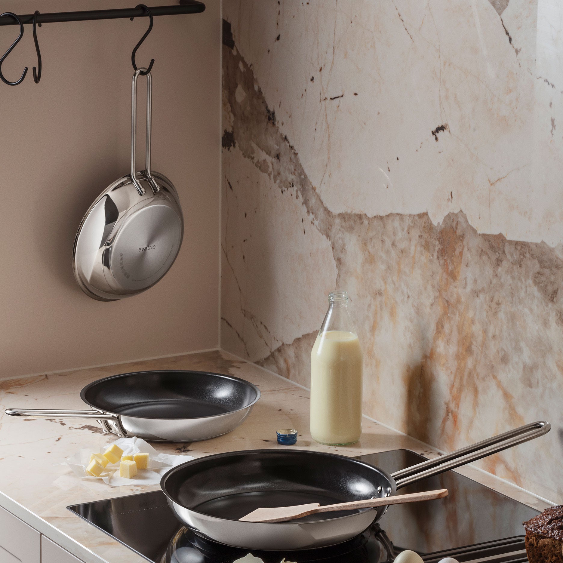 Stainless Steel stegepande Ø20 cm keramisk